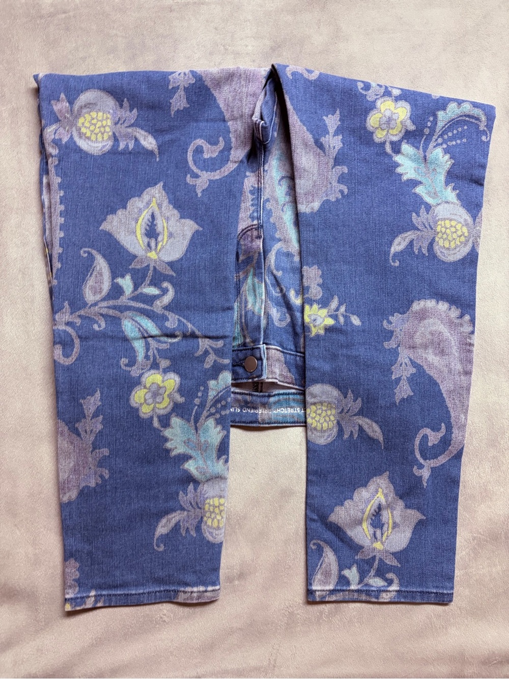 Chico's Floral Paisley Jeans Womens 0.5 (6) Girlfriend Slim Ankle Stretch NWT - Picture 16 of 16